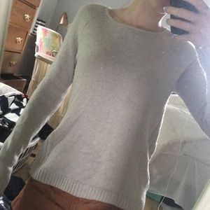 J. CREW Raglan Cream Scoopneck Sweater